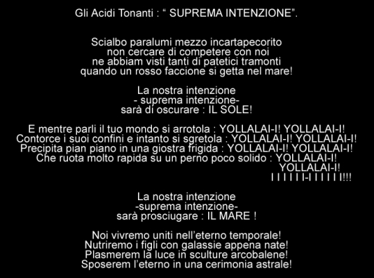 suprema intenzione testo